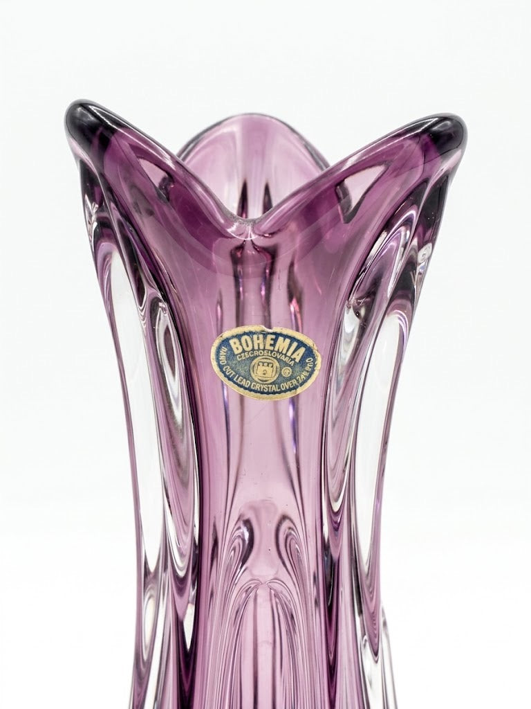 אגרטל קריסטל בוהמי (Bohemia) | צ'כוסלובקיה, וינטג'