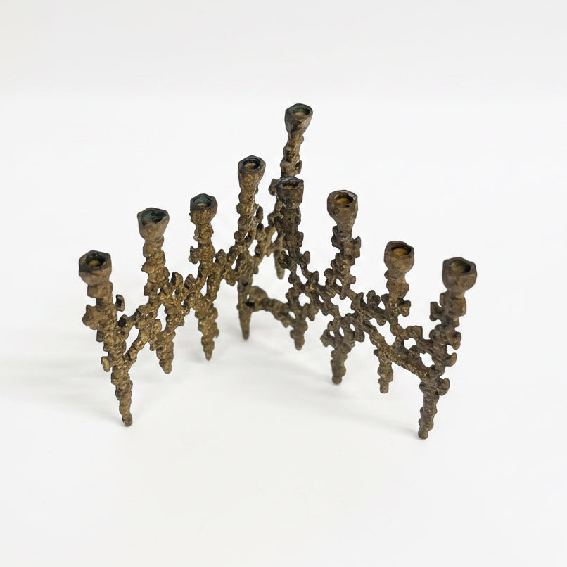 Brass Hannukah lamp, Jerusalem