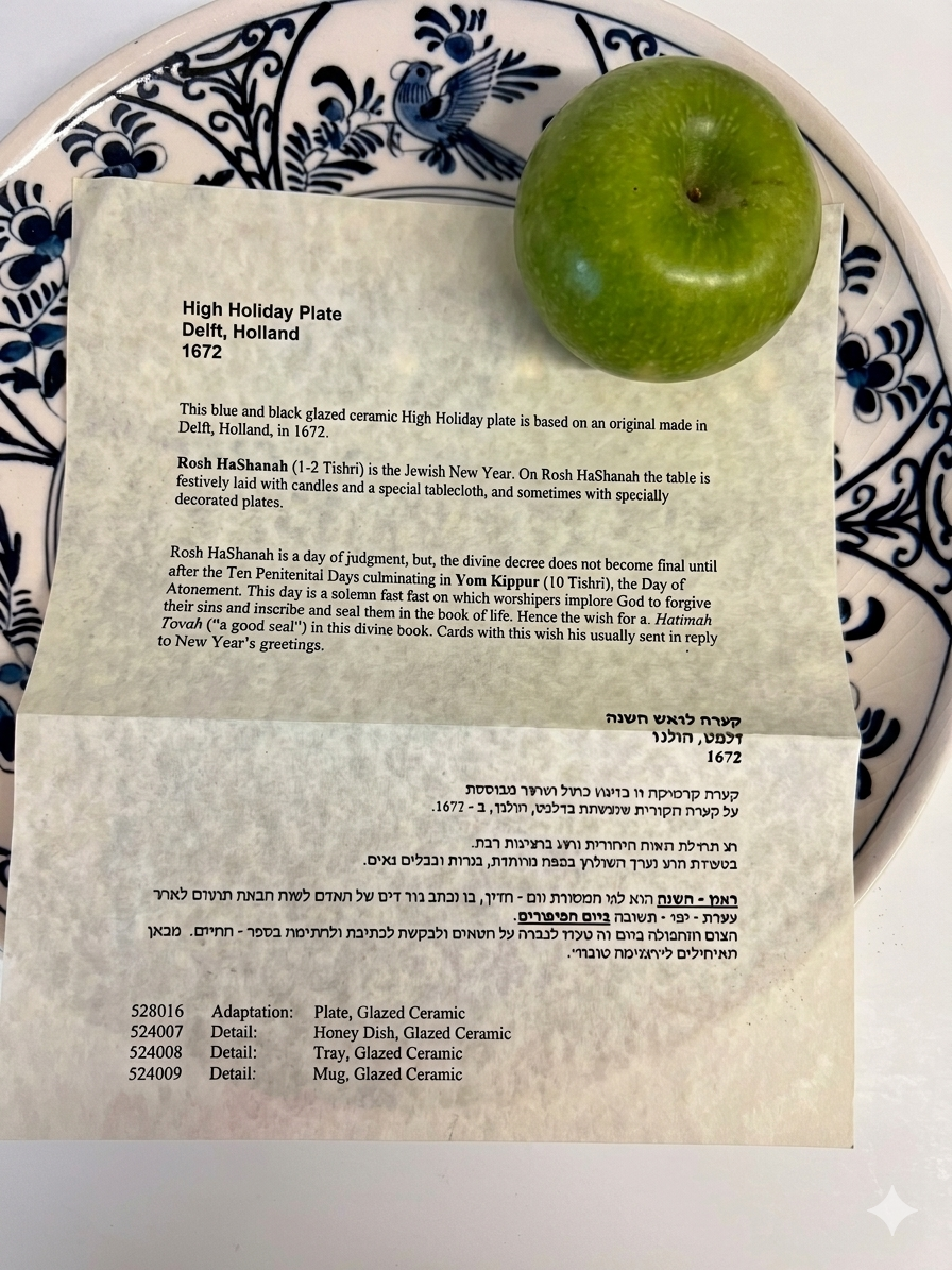 צלחת וכלי לדבש לראש השנה, מוזיאון ישראל ירושלים