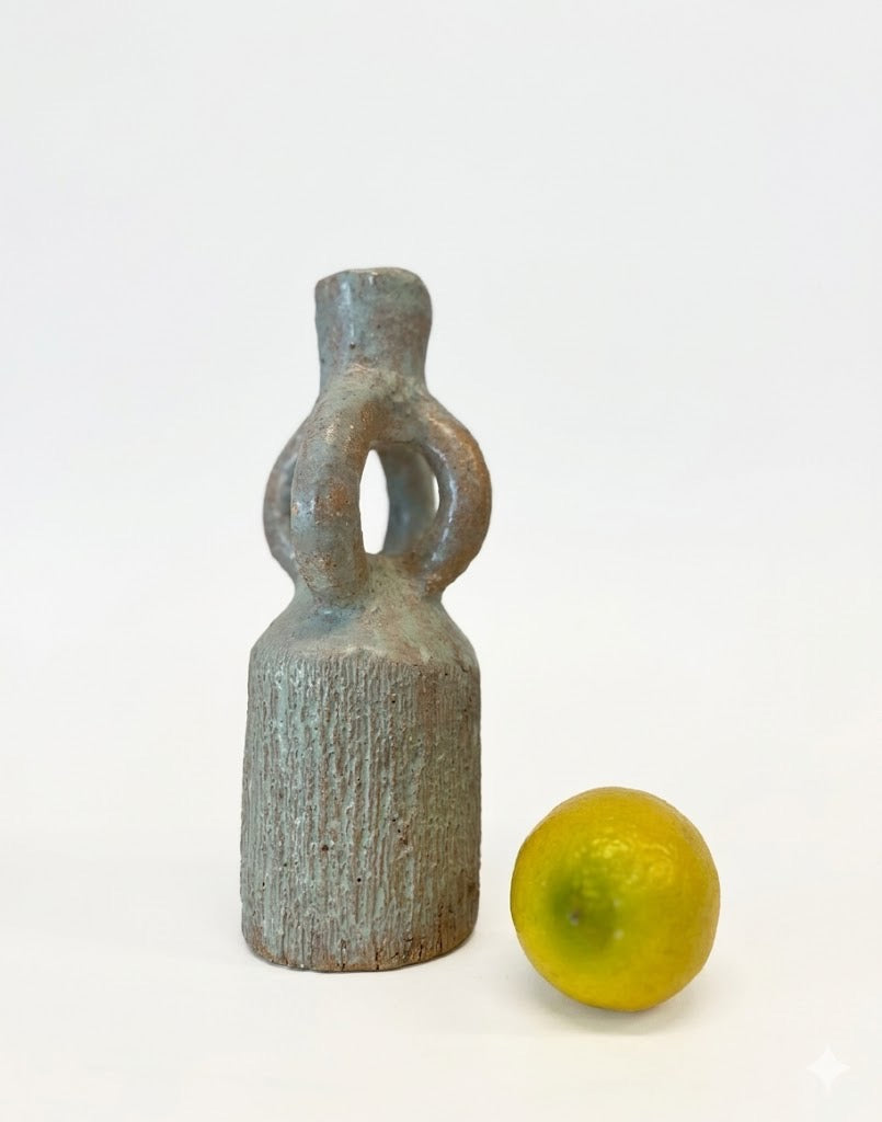 פמוט קרמיקה פיסולי | עבודת סטודיו (Studio Pottery), ישראל | שנות ה-60/70