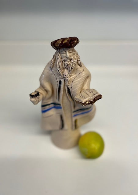 פסל קרמיקה "חסיד מתפלל" | עבודת יד, ישראל | שנות ה-70/80