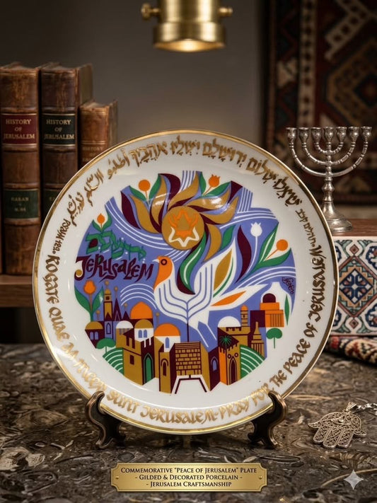 צלחת נעמן בעיצוב שמואל כץ, ׳שלום ירושלים׳