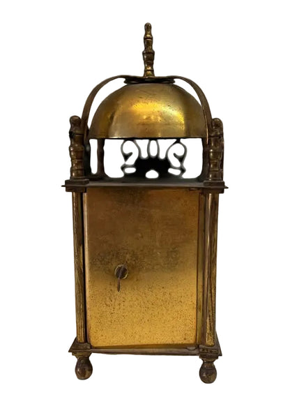 שעון מדף וינטג' | סגנון Lantern Clock (שעון עששית) | פליז יצוק ומנגנון מכאני | המאה ה-20