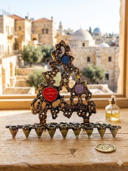 חנוכיית מטבעות ישראליים, תמר