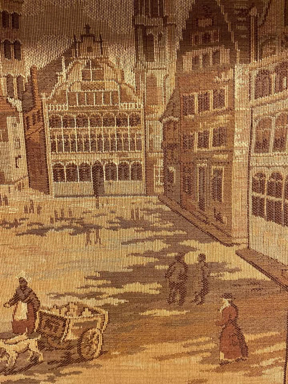 תמונת גובלן עתיק | מראה העיר גנט, בלגיה (Ghent) | מסגרת עץ
