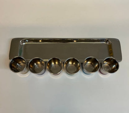 עמנואל, סט כוסיות ליקר ומגש לקידוש