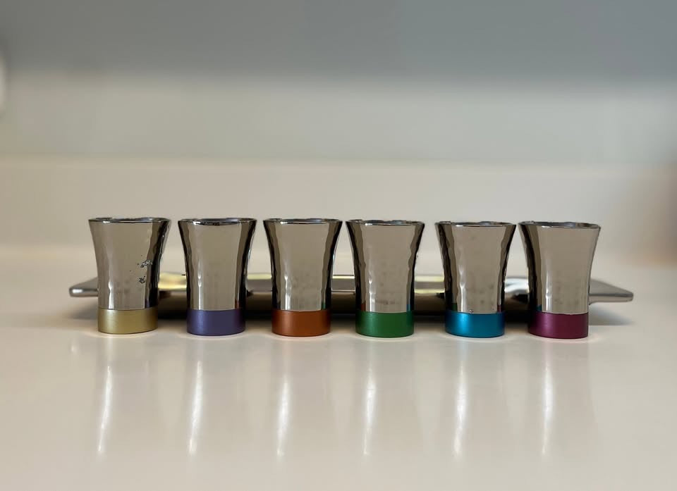 עמנואל, סט כוסיות ליקר ומגש לקידוש