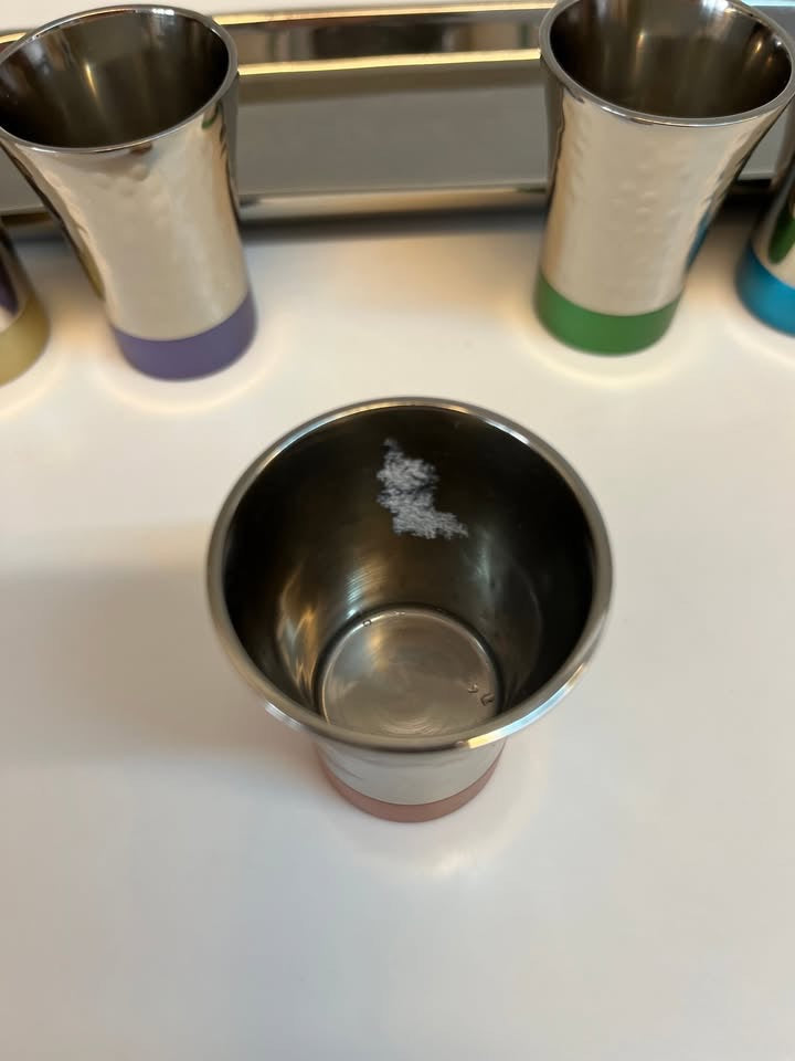 עמנואל, סט כוסיות ליקר ומגש לקידוש