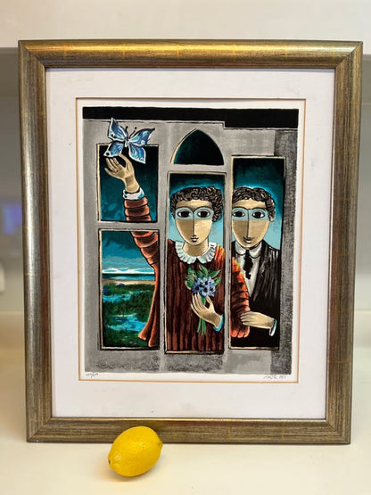 יוסל ברגנר, ליטוגרפיה ׳זוג בחלון׳