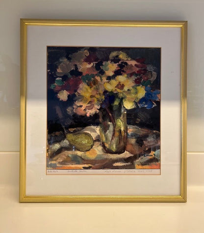 ליטוגרפיה ׳פרחים באגרטל׳