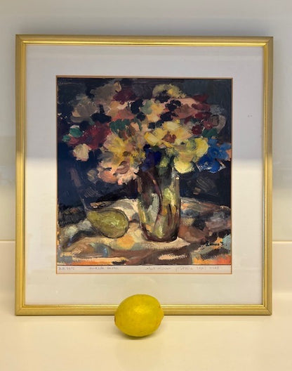 ליטוגרפיה ׳פרחים באגרטל׳