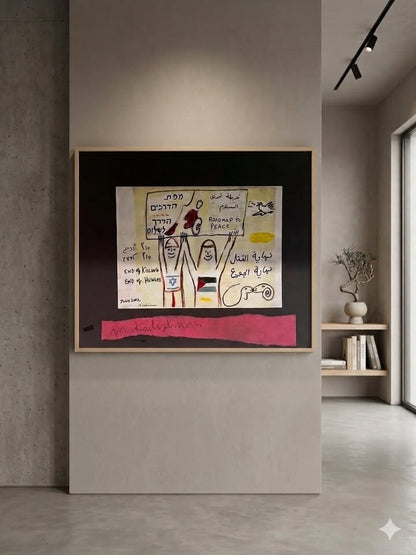 מנשה קדישמן, ליטוגרפיה מקורית חתומה צבועה ידנית