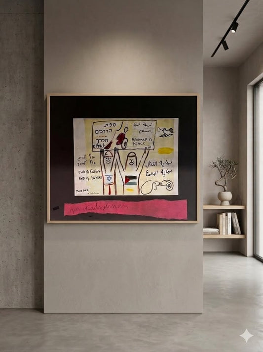 מנשה קדישמן, ליטוגרפיה מקורית חתומה צבועה ידנית