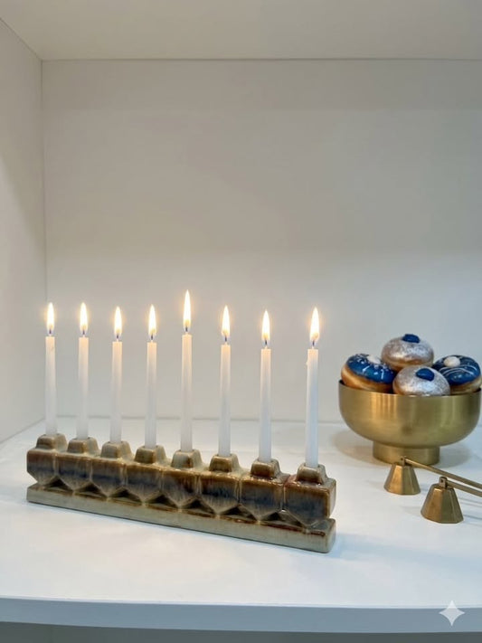 חנוכיית סביבונים קרמיקה ישראלית