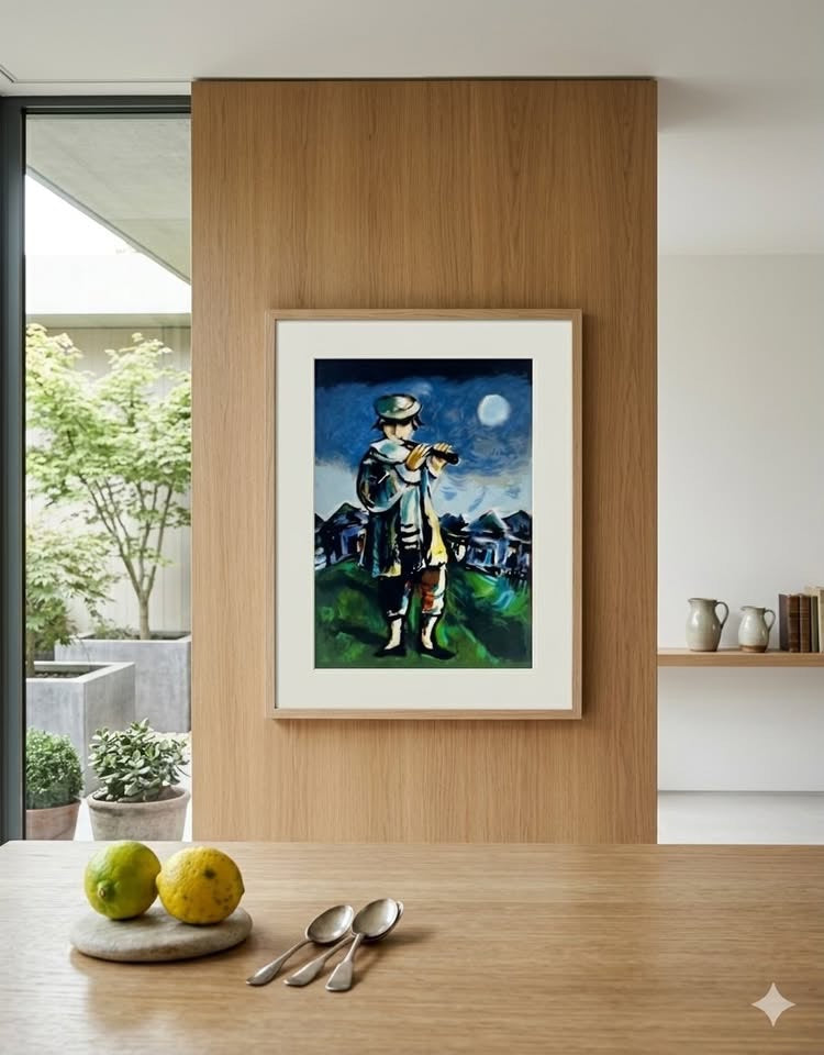 יוסל ברגנר, ליטוגרפיה ׳חסיד מנגן בחליל׳