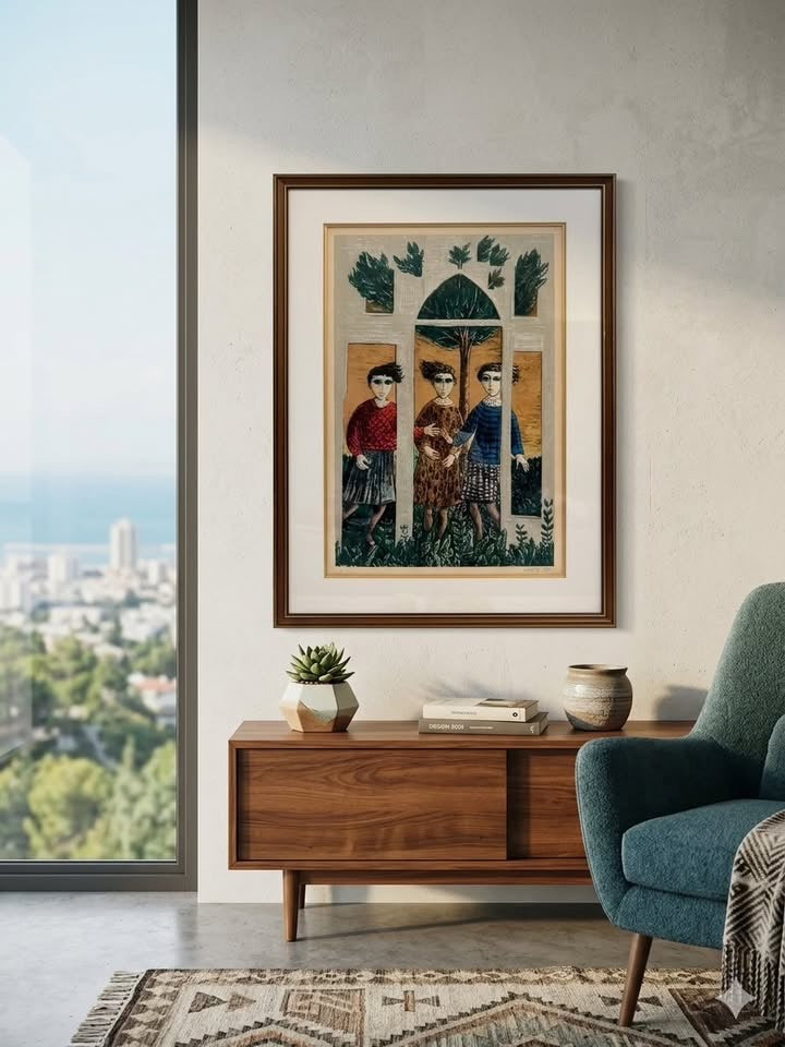 יוסל ברגנר, ליטוגרפיה ׳שלוש נערות׳