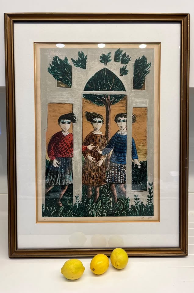 יוסל ברגנר, ליטוגרפיה ׳שלוש נערות׳