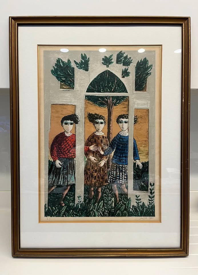 יוסל ברגנר, ליטוגרפיה ׳שלוש נערות׳