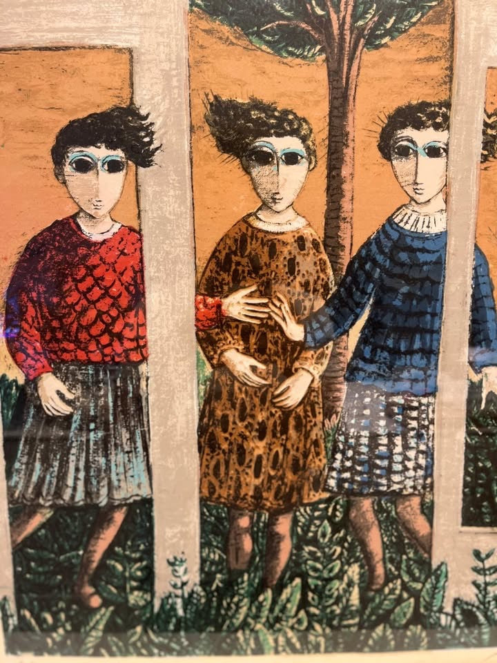 יוסל ברגנר, ליטוגרפיה ׳שלוש נערות׳