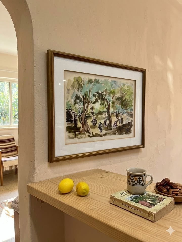 שמשון הולצמן, ליטוגרפיה ׳בין העצים׳