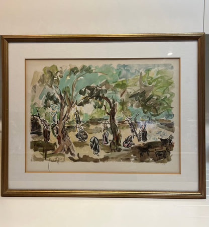 שמשון הולצמן, ליטוגרפיה ׳בין העצים׳