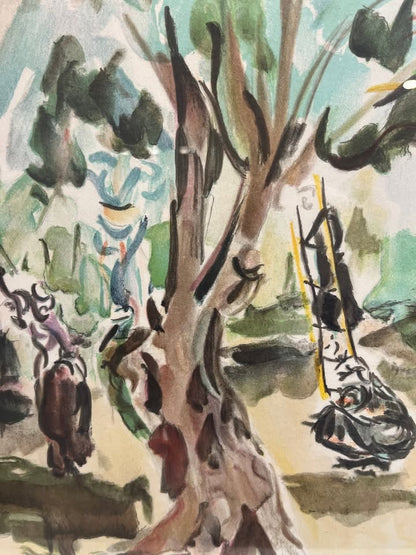 שמשון הולצמן, ליטוגרפיה ׳בין העצים׳