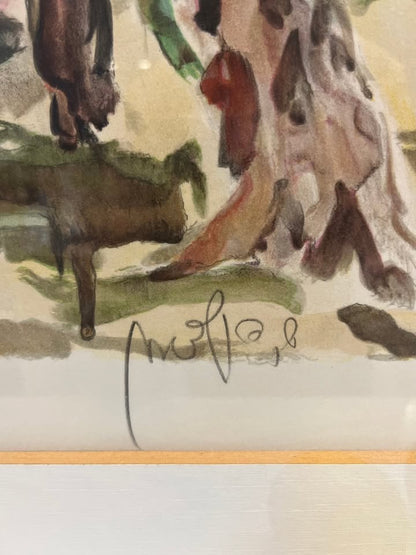 שמשון הולצמן, ליטוגרפיה ׳בין העצים׳