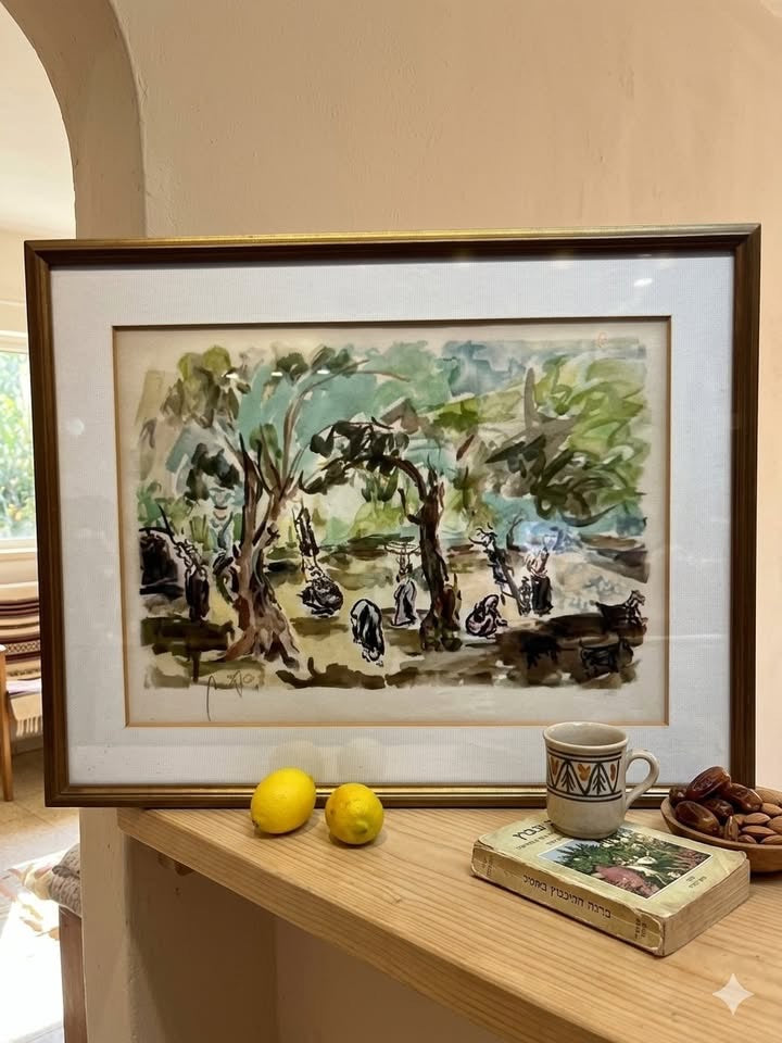 שמשון הולצמן, ליטוגרפיה ׳בין העצים׳