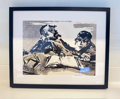 משה ברנשטיין, ליטוגרפיה ׳תלמיד ורבו׳