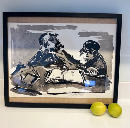 משה ברנשטיין, ליטוגרפיה ׳תלמיד ורבו׳