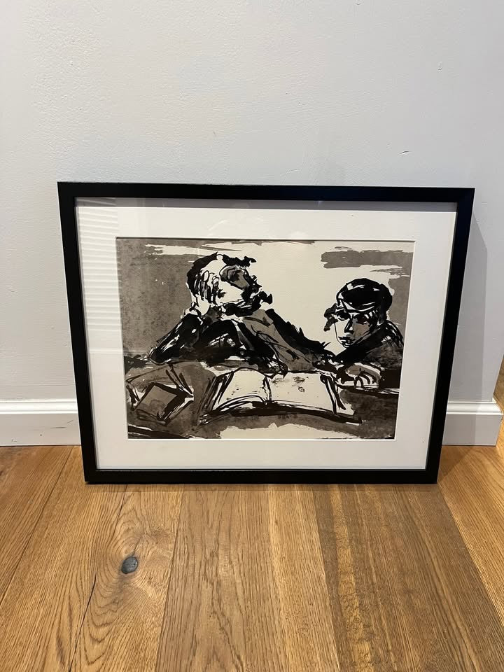 משה ברנשטיין, ליטוגרפיה ׳תלמיד ורבו׳