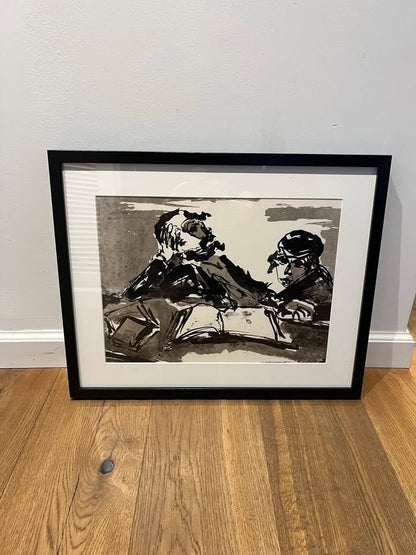 משה ברנשטיין, ליטוגרפיה ׳תלמיד ורבו׳