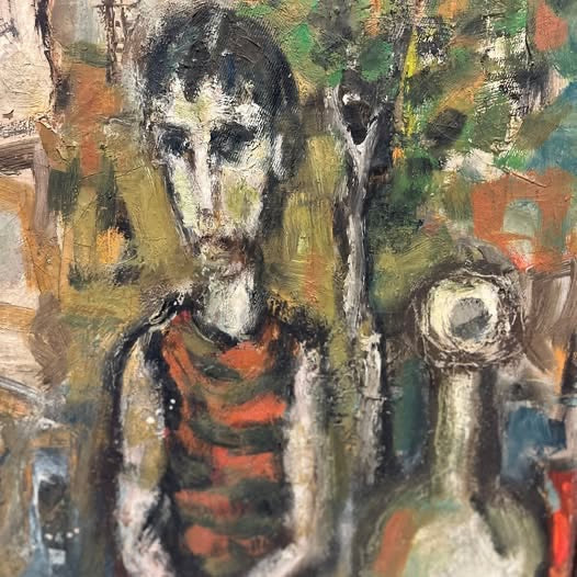 "מוכר האבטיחים" | עקיבא ירקון | שמן על בד, 1969 | וינטג' ישראלי מקורי