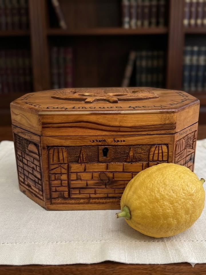 קופסת אתרוג עשויה עץ זית