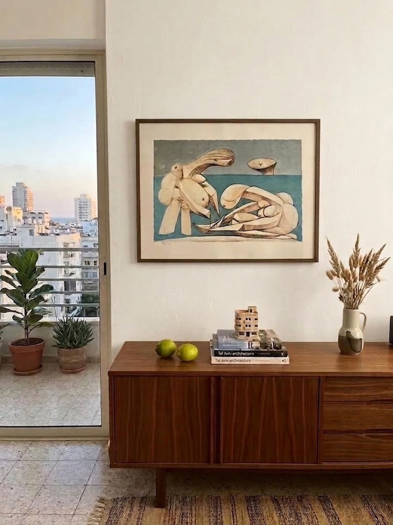 "על החוף" (On the Beach) | פבלו פיקאסו (Pablo Picasso) | ליטוגרפיה צבעונית חתומה וממוספרת