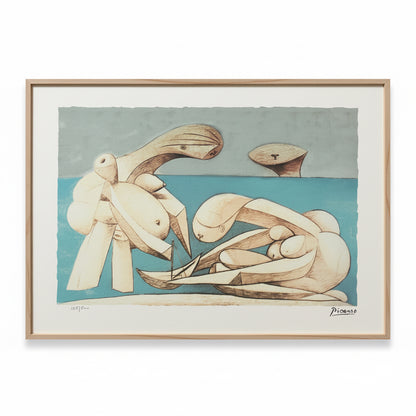 "על החוף" (On the Beach) | פבלו פיקאסו (Pablo Picasso) | ליטוגרפיה צבעונית חתומה וממוספרת