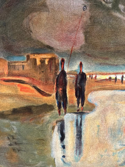 "לפני הסערה" | נחום גוטמן (Nachum Gutman) | ליטוגרפיה צבעונית חתומה וממוספרת