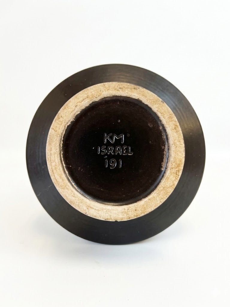 אגרטל קרמיקה פיסולי בעיצוב ברוטליסטי | קרמיקה כפר מנחם, ישראל | שנות ה-60