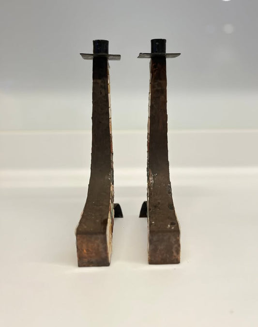 פמוטי מוזאיקה איילון עשויים נחושת ואבן