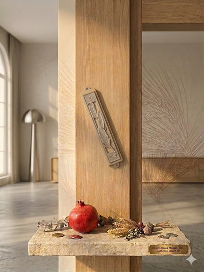 בית מזוזה מעוצב מסדרת שבעת המינים ׳שעורה׳