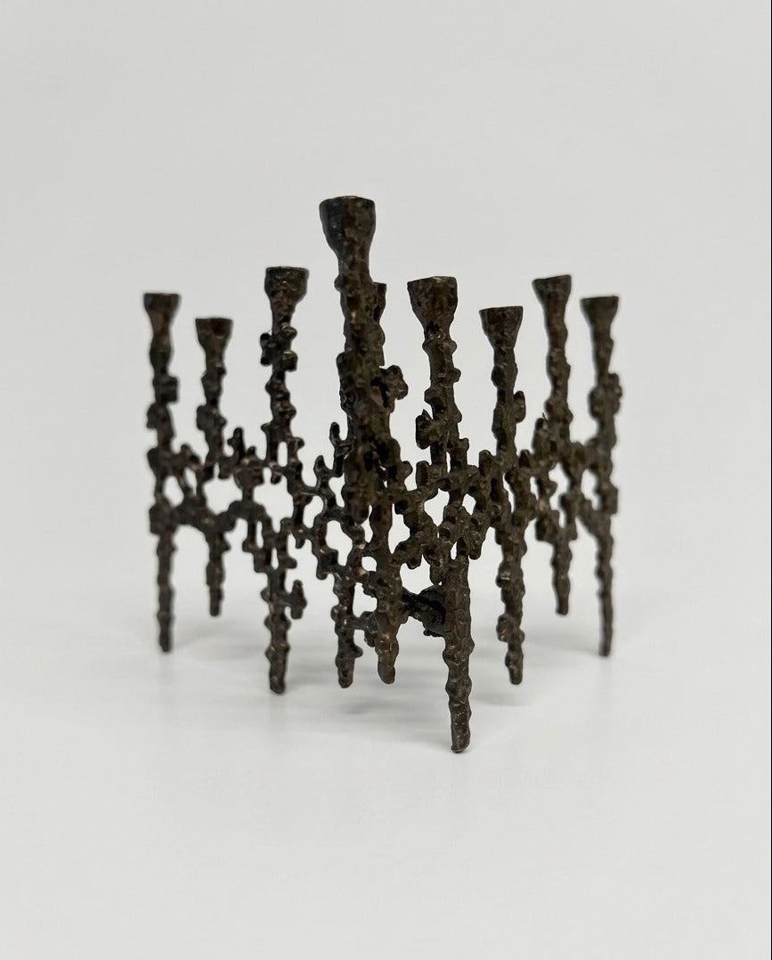 Brass Hannukah lamp, Jerusalem