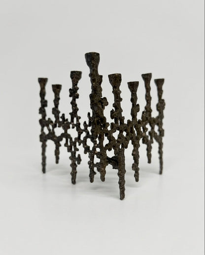 Brass Hannukah lamp, Jerusalem