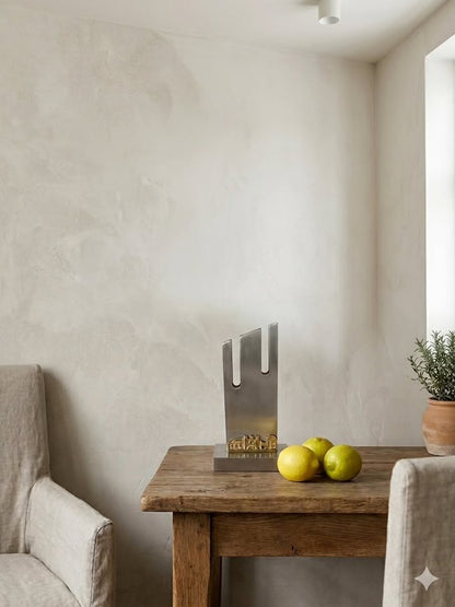 Oppenheim two-branched Shabbat candelabra