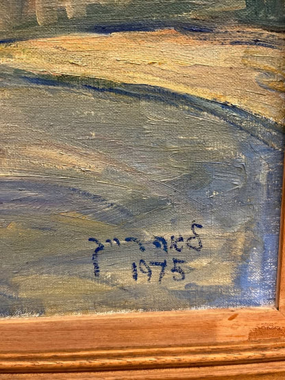 לאה רייך (1914–1991) | נוף כפרי בירושלים (1975) | שמן על בד | אימפרסיוניזם ישראלי
