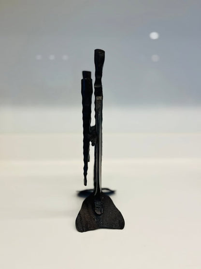 דוד פלומבו, פמוט תלת קני בצורת נבל דוד