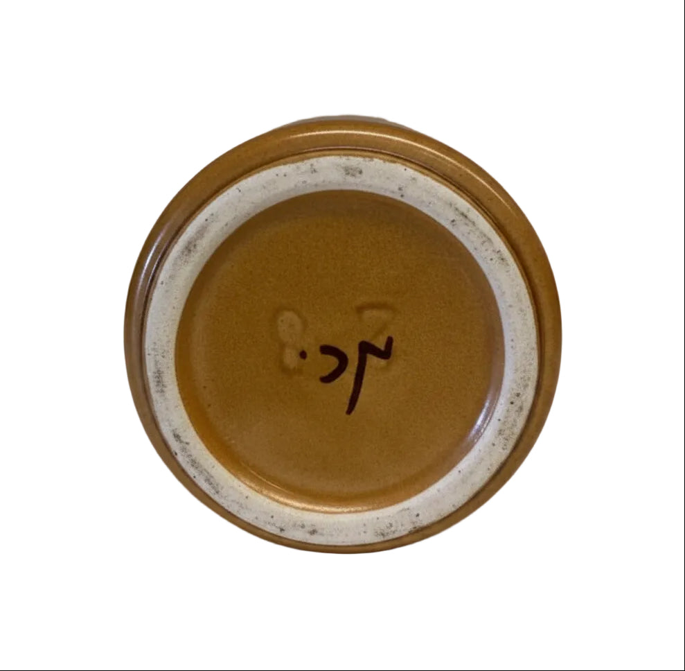 אגרטל קרמיקה מודרניסטי בעיטור מופשט | קרנת (Kernat), ישראל | שנות ה-70