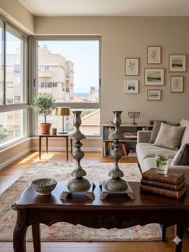 זוג פמוטים פולנים עתיקים, ציפוי כסף