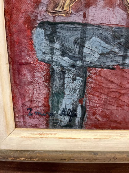 זמירה אלפי (1923–2014) | פמוטי שבת | שמן על בד | מודרניזם ישראלי