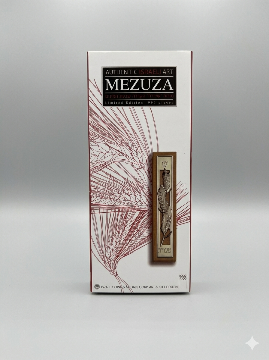 בית מזוזה מעוצב מסדרת שבעת המינים ׳שעורה׳