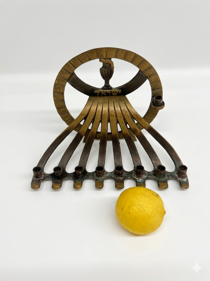 חנוכיית ישראליאנה עשויה פליז